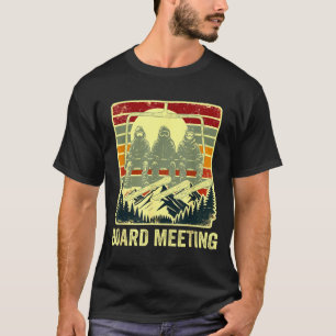 Snowboard Board Meeting Ski Lift Skier Winter Spor T-Shirt