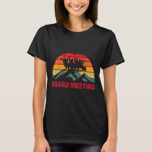 Snowboard Board Meeting Ski Lift Skier Winter Spor T-Shirt
