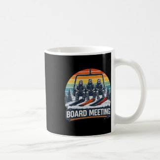 Snowboard Board Meetings Ski Lift Skier Winter Spo Coffee Mug
