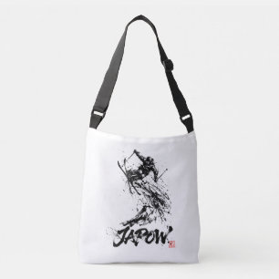 Snowboard Brush Art - Skier jump Crossbody Bag