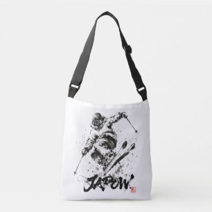Snowboard Brush Art - Skier Light Crossbody Bag