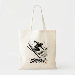 Snowboard Brush Art - Skier Slush Powder Tote Bag