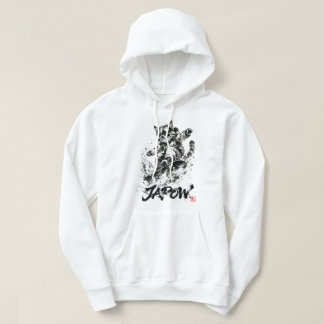 Snowboard Brush Art - Snowboarder cat Hoodie