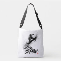 Snowboard Brush Art - Snowboarder Grab Jump