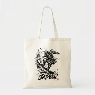Snowboard Brush Art - Snowboarder Samurai Tote Bag