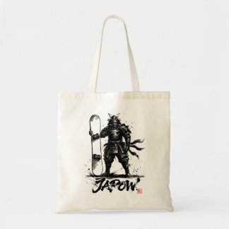 Snowboard Brush Art - Snowboarder Standing Samurai Tote Bag