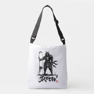 Snowboard Brush Art - Standing Samurai snowboard Crossbody Bag
