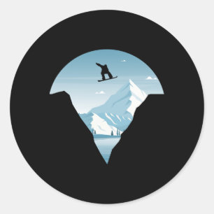 Snowboard Clothing For Snowboarders Uni-kids Black Classic Round Sticker