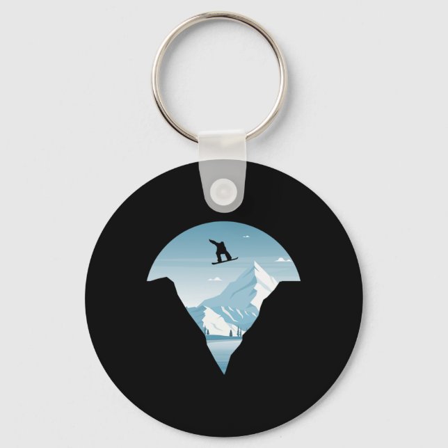 Snowboard Clothing For Snowboarders Uni-kids Black Key Ring (Front)
