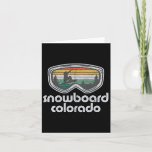 Snowboard Colorado Mountain Resort Retro Snowboard Card