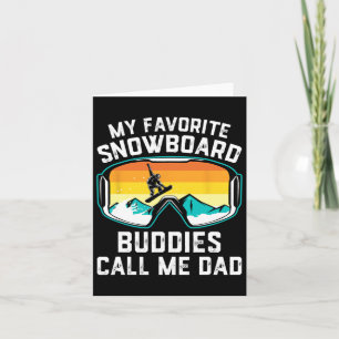 Snowboard Dad Gift Fathers Day Snowboarding Lover Card