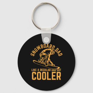Snowboard Dad Like A Regular Dad But Cooler Key Ring