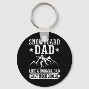 Snowboard Dad Much Cooler Snowboarding Key Ring