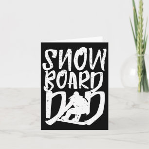 Snowboard Dad Snowboarder Father Snowboarding Card