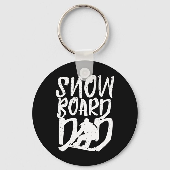 Snowboard Dad Snowboarder Father Snowboarding  Key Ring (Front)