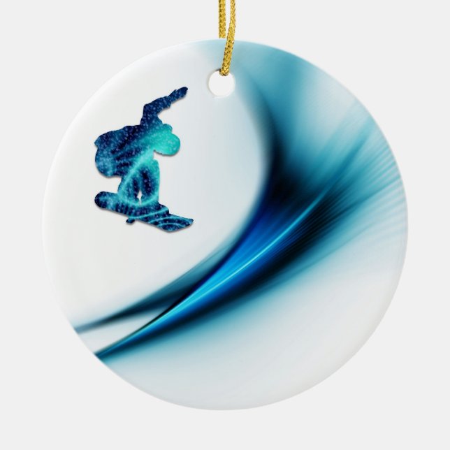 Snowboard Design Ornament (Front)