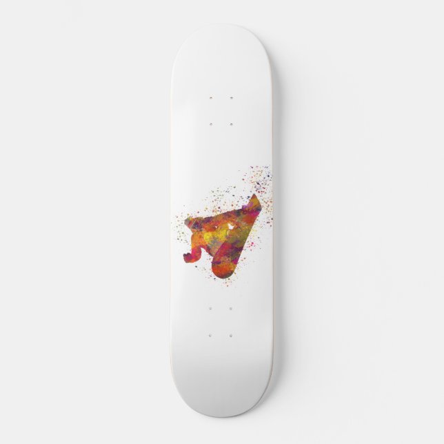 snowboard en acuarela skateboard (Front)