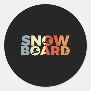 Snowboard Enthusiast Snowboarder Snowboarding Classic Round Sticker