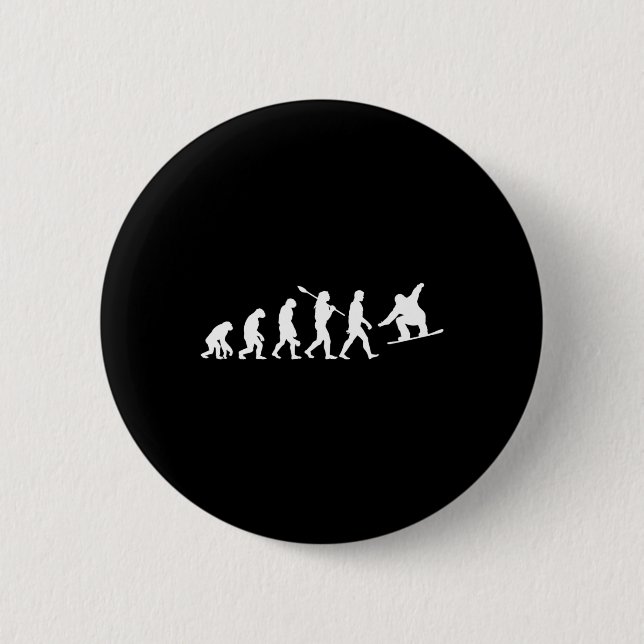 Snowboard Evolution  6 Cm Round Badge (Front)