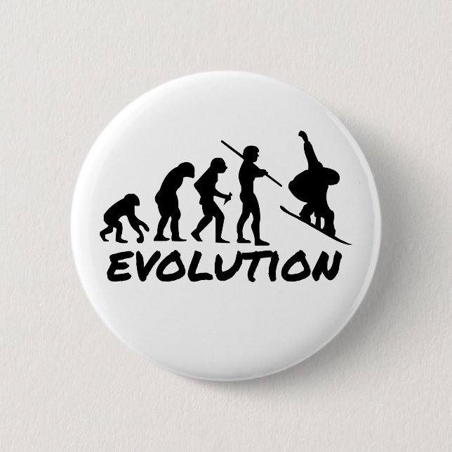 Snowboard Evolution 6 Cm Round Badge (Front)