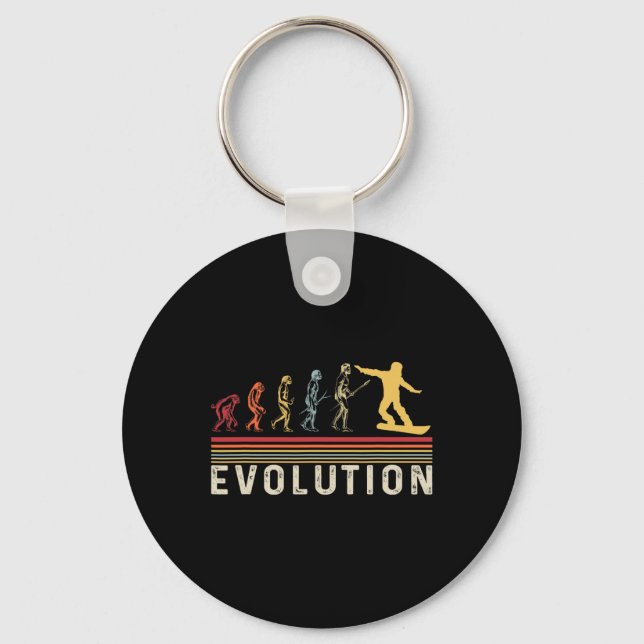 Snowboard Evolution Freestyle Snowboarding Winter  Key Ring (Front)
