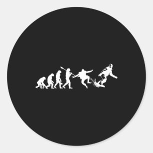 Snowboard Evolution Funny Snowboarder Classic Round Sticker