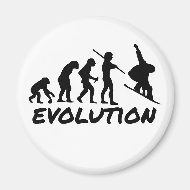 Snowboard Evolution Magnet (Front)