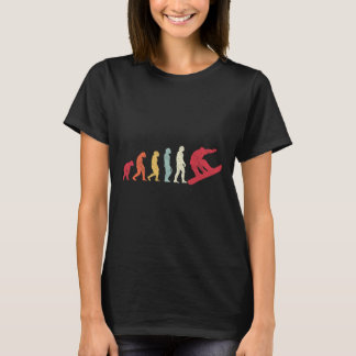 Snowboard Evolution Of Man Boarder Monkey Ape To S T-Shirt