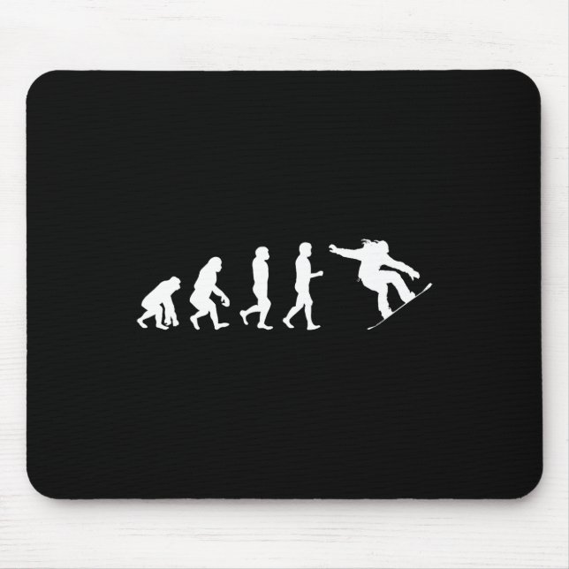 Snowboard Evolution – Skating Lovers Snowboarding  Mouse Pad (Front)