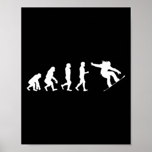 Snowboard Evolution – Skating Lovers Snowboarding  Poster