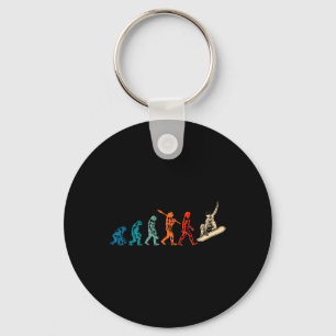 Snowboard Evolution Snowboarder Winter Snowboardin Key Ring