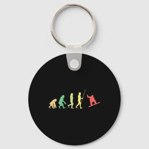 Snowboard Evolution Snowboarder Winter Snowboardin Key Ring