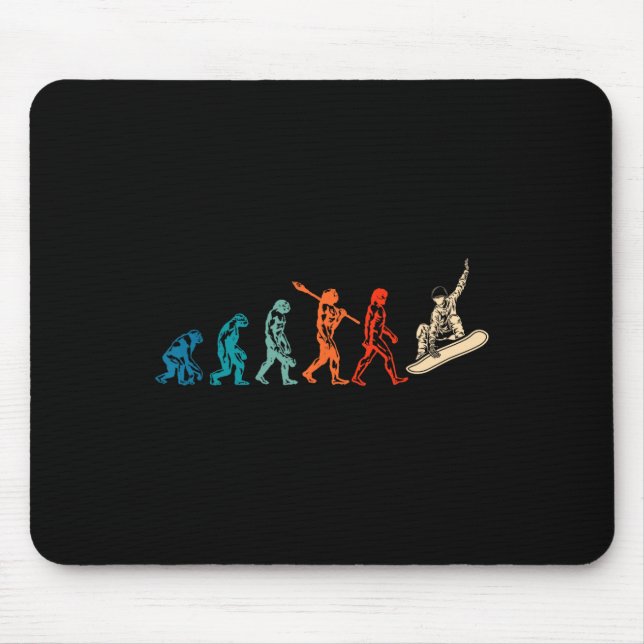 Snowboard Evolution Snowboarder Winter Snowboardin Mouse Pad (Front)