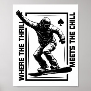 Snowboard Extreme Sports Winter Sports Cool Snowbo Poster