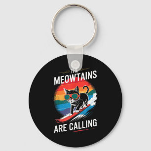 Snowboard for men women kids ski lover mountain key ring