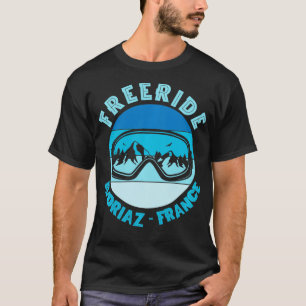 Snowboard Freeride Mask Avoriaz France T-Shirt