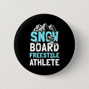 Snowboard Freestyle Athlete 6 Cm Round Badge