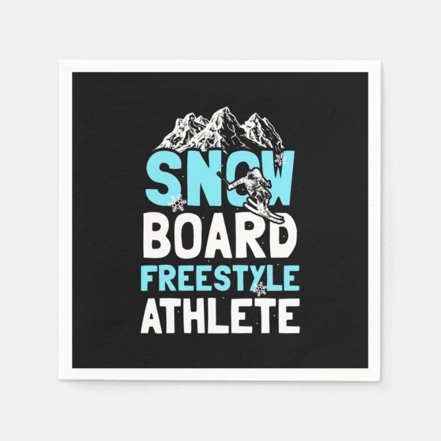 Snowboard Freestyle Athlete Napkin (Front)
