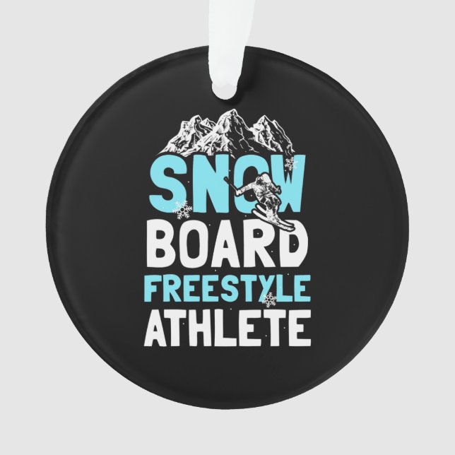 Snowboard Freestyle Athlete Ornament (Front)