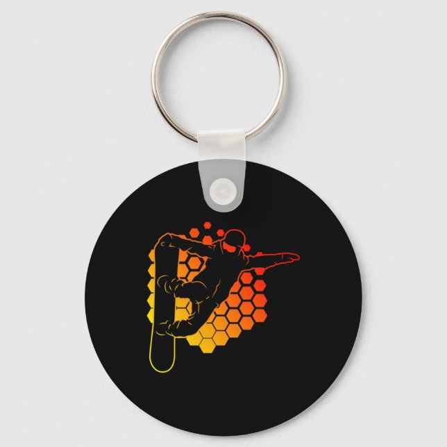 Snowboard Freestyle Halfpipe Snowboarding Snowboar Key Ring (Front)