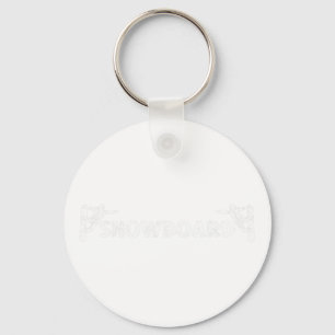 Snowboard Funny Distressed Look Snowboarding Snowb Key Ring