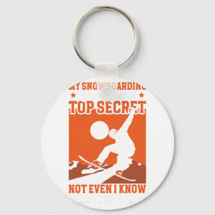 Snowboard Funny My Snowboarding Technique  Key Ring