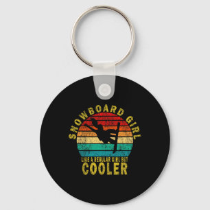Snowboard Girl Like A Regular Girl But Cooler Funn Key Ring