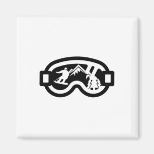 Snowboard Goggles Mountain Snowboarding Magnet
