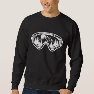 Snowboard Goggles Skiing Snow Mountain Winter Ski Sweatshirt