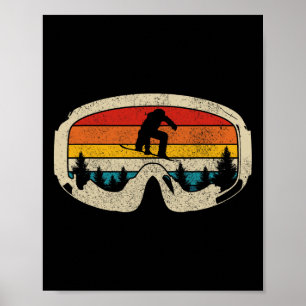 Snowboard Goggles Snowboarder Vintage Snowboarder Poster