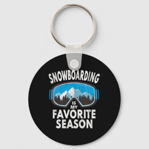 Snowboard Goggles - Snowboarding Is My Favorite Se Key Ring