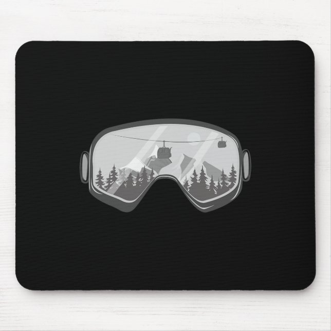 Snowboard Goggles Snowboarding Snow Winter Snowboa Mouse Pad (Front)