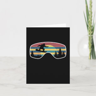 Snowboard Goggles Vintage Mountain Snowboarding Re Card