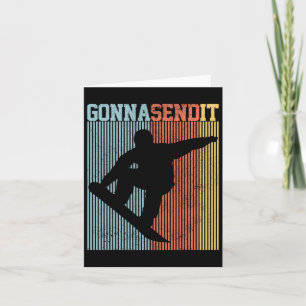 Snowboard Gonna Send It Vintage Retro Freestyle Sn Card